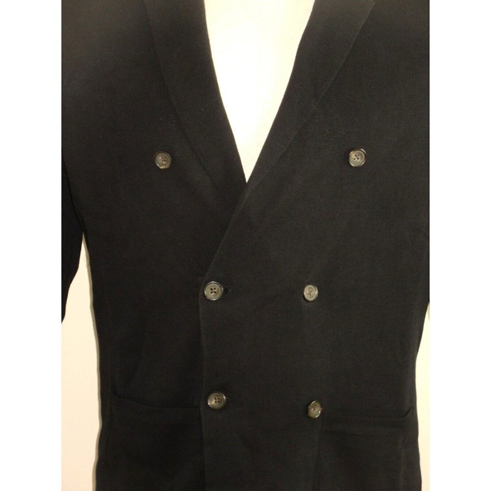 OOBE Brand Men's East Bay Cardigan Double Breasted Sweater Classic Black NWT - Picture 6 of 7